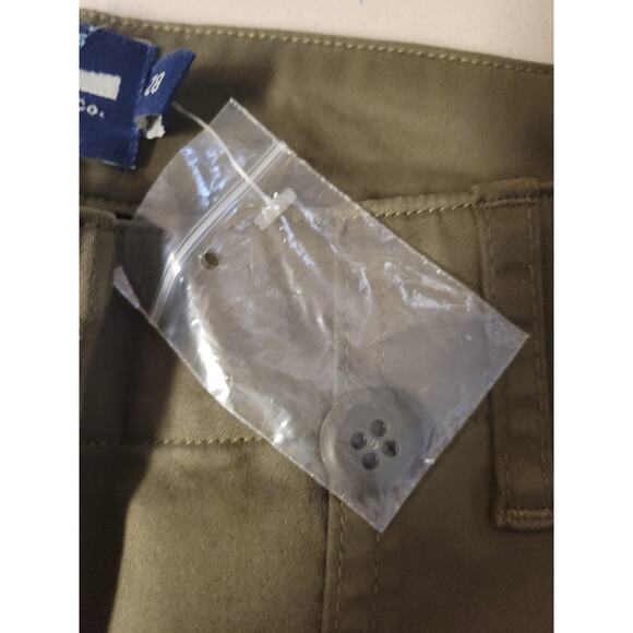 NWOT Army Olive Green Denim Pants Ankle Zipper Grunge Minimalist Utility - 28 - Picture 5 of 8